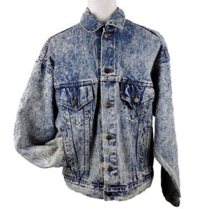 Levi's Vintage Blue Stone Wash Long Sleeve Button Front Trucker Jean Jacket